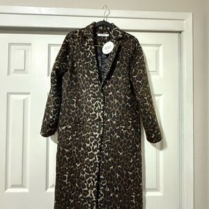 NA-KD Leopard Print Women's Coat